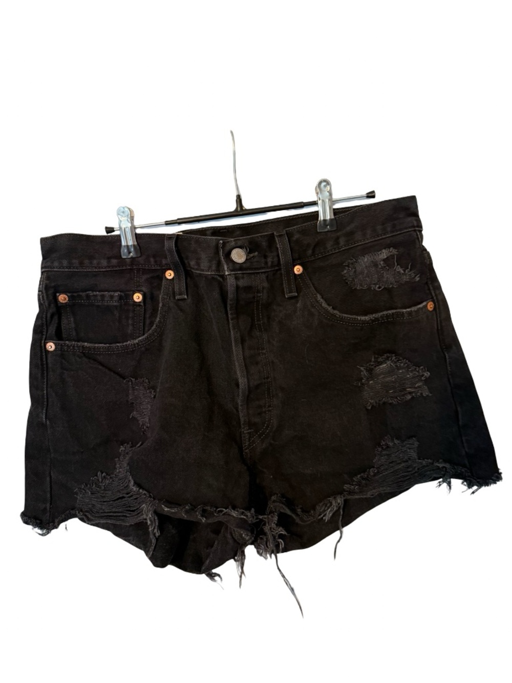 Black Cut Off Shorts by Levis